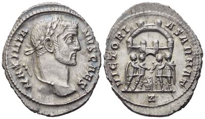 Maximianus (295-299), Argenteus, Rome, C. 295-297; Ar (2,52 G; 21 MM; 12 H)
