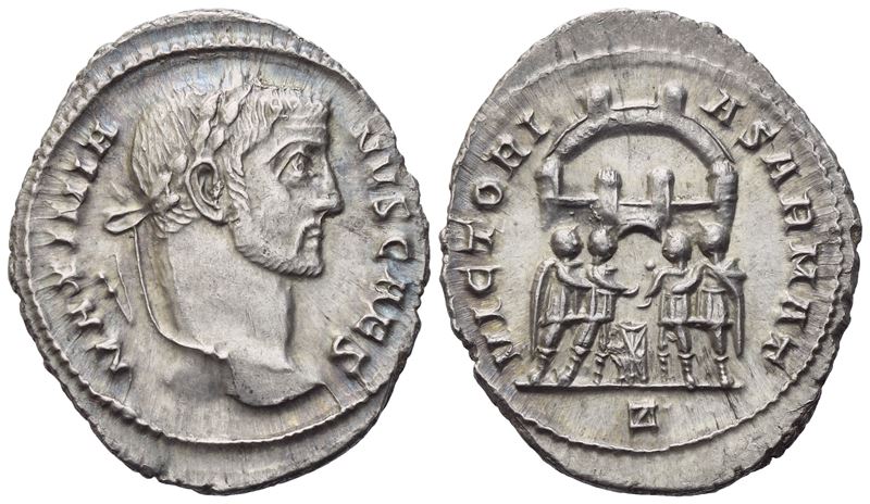 Maximianus (295-299), Argenteus, Rome, C. 295-297; Ar (2,52 G; 21 MM; 12 H)