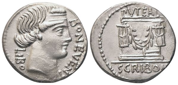 L. Scribonius Libo, Denarius, Rome, 62 BC; AR (3,94 g; 18,4 mm; 5 h)