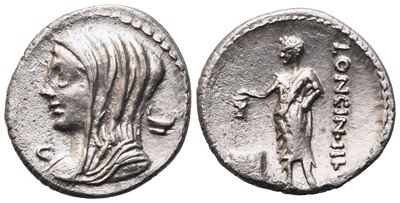 L. Cassius Longinus, Denarius, Rome, 60 Bc; Ar (3,55 G; 19,6 MM; 8 H)