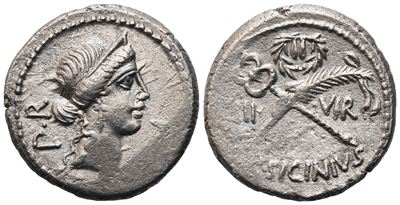 Q. Sicinius, Denarius, Rome, 49 Bc; Ar (3,41 G; 17,5 MM; 11 H)