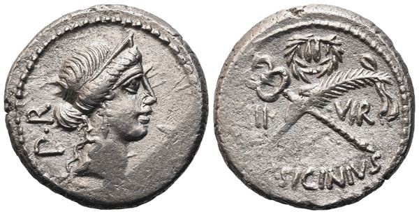 Q. Sicinius, Denarius, Rome, 49 BC; AR (3,41 g; 17,5 mm; 11 h)