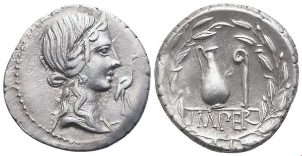Q. Caecilius Metellus Pius, Denarius, Rome, 81 BC; AR (3,94 g; 18,3 mm; 10 h)