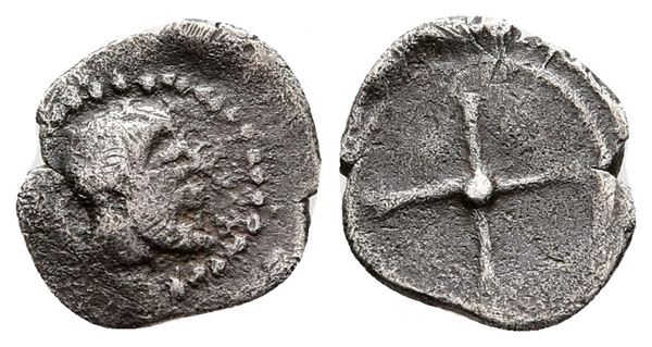 Sicily, Syracuse. Hieron I (478-466 BC). AR Obol (10 mm, 0.44 g).