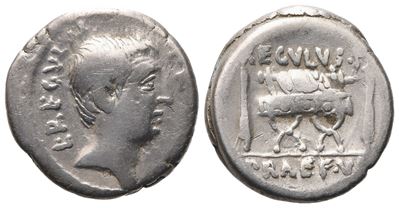L. Livineius Regulus, Denarius, 42 Bc; Ar (3,77 G; 16 MM; 3 H)