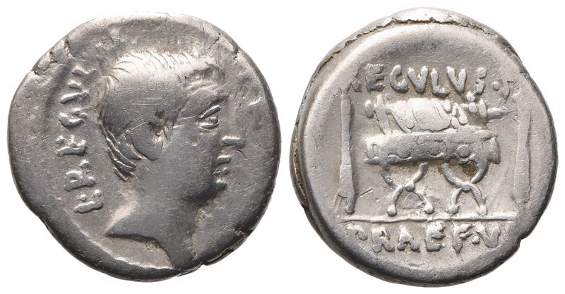 L. Livineius Regulus, Denarius, 42 Bc; Ar (3,77 G; 16 MM; 3 H)