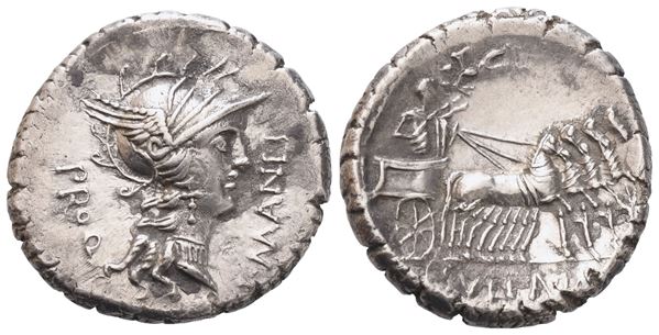 L. Manlius Torquatus, Denarius, Rome, 82 BC; AR (4,02 g; 17,8 mm; 3 h)