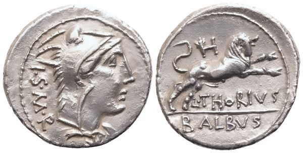 L. Thorius Balbus, Denarius, Rome, 105 BC; AR (3,89 g; 20 mm; 7 h)