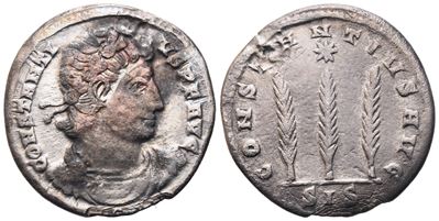 Constantius II (337-361), Siliqua, Siscia, C. 337-340; Ar (2,75 G; 18,8 MM; 12 H)