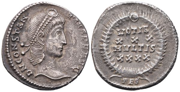 Constantius II (337-361), Siliqua, Thessalonica, 350-355; AR (3,23 g; 20 mm; 4 h)