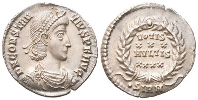 Costanzo II, Siliqua di Sirmium (351-355) — AR