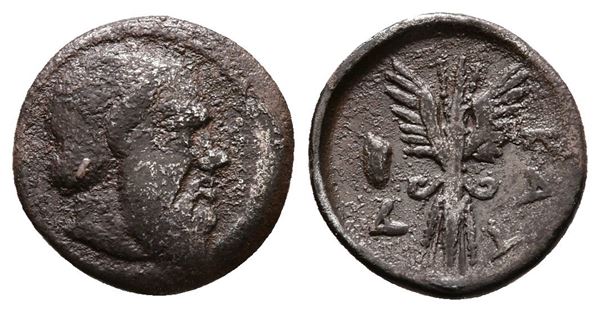 Sicily, Katane, c. 450-430 BC. AR Litra (12 mm, 0.61 g).
