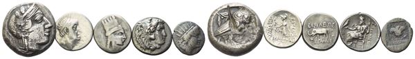  Lot of 5 AR coins to be catalogued. Lot sold as is, no returns.