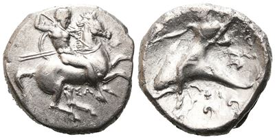 Southern Apulia, Tarentum, C. 290-281 Bc. Ar Nomos (21 MM, 7.82 G).
