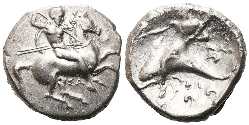 Southern Apulia, Tarentum, C. 290-281 Bc. Ar Nomos (21 MM, 7.82 G).