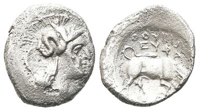 Southern Lucania, Thourioi, C. 350-300 Bc. Ar Triobol (11 MM, 0.99 G).