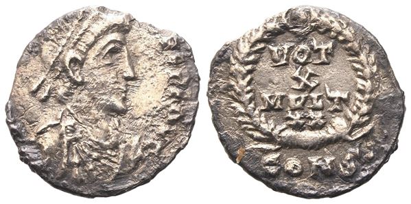Arcadius (?) (383-408), SIliqua, Constantinopolis, 392-395; AR (0,90 g; 13,7 mm; 12 h)