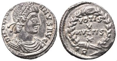 Giuliano II (361–363), Siliqua (AR), D/ testa laureata e corazzata diademata, R/ VOTIS V–MVLTIS X...