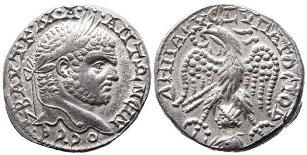 Caracalla (198-217). Seleucis and Pieria, Emesa. AR Tetradrachm