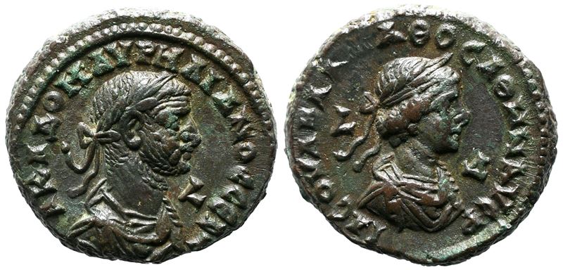 Aurelian And Vaballathus (270-275). Egypt, Alexandria. Bi Tetradrachm