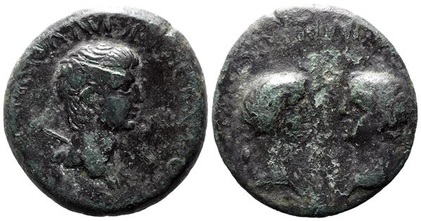 Nero with Octavia (54-68). Crete, Cnossus. Æ