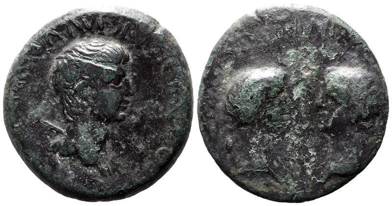 Nero With Octavia (54-68). Crete, Cnossus. Æ