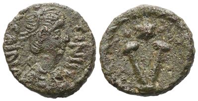 Justinian i (527-565), Pentanummium, Uncertain Italian Mint; Æ (0,96 G; 12 MM; 10 H)