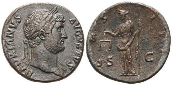 Hadrian (117-138), Sestertius, Rome, c. 123-128; Æ (21,57 g; 32 mm; 6 h)