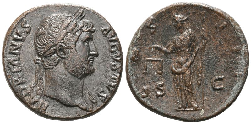Hadrian (117-138), Sestertius, Rome, C. 123-128; Æ (21,57 G; 32 MM; 6 H)