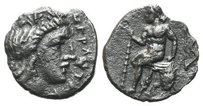 Sicily, Himera As Thermai Himerensis, C. 350-330 Bc. Ar Litra (10 MM, 0.45 G).