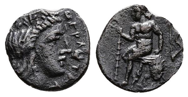 Sicily, Himera as Thermai Himerensis, c. 350-330 BC. AR Litra (10 mm, 0.45 g).