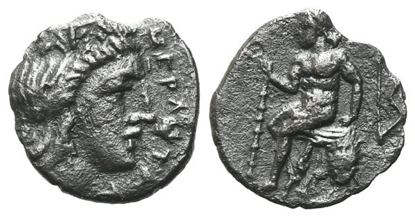 Sicily, Himera as Thermai Himerensis, c. 350-330 BC. AR Litra (10 mm, 0.45 g).