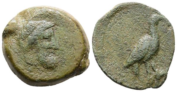 Bruttium, Lokroi Epizephyrioi, c. 350-325 BC. Æ (22 mm, 9.51 g).