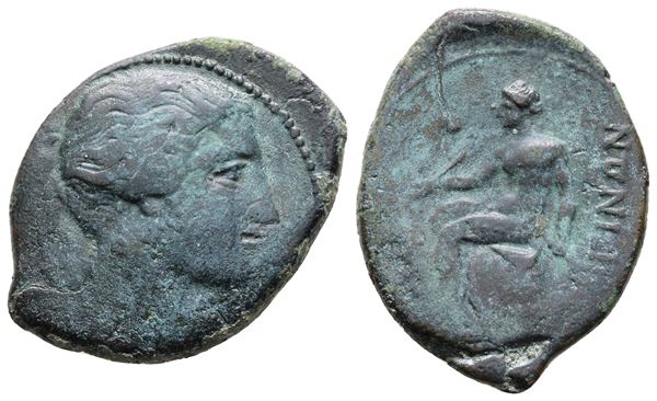 Bruttium, Rhegion, c. 215-211 BC. Æ Pentonkion (24 mm, 4.52 g).