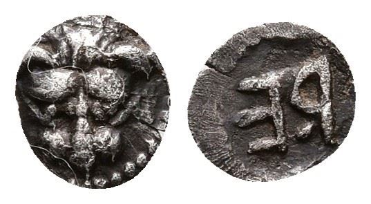 Bruttium, Rhegion, c. 445-435 BC. AR Hexas (5 mm, 0.10 g).