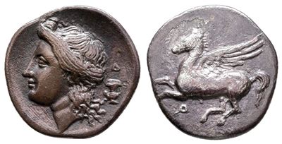 Corinth, C. 308-307 Bc. Ar Drachm (15 MM, 2.31 G).