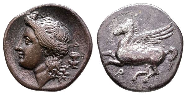 Corinth, c. 308-307 BC. AR Drachm (15 mm, 2.31 g).