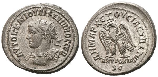 Philip II (247-249). Seleucis and Pieria, Antioch. AR Tetradrachm