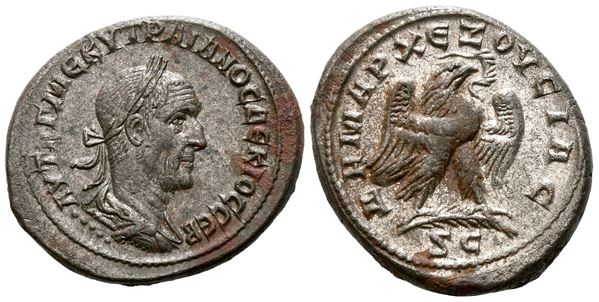 Trajan Decius (249-251). Seleucis and Pieria, Antioch. BI Tetradrachm