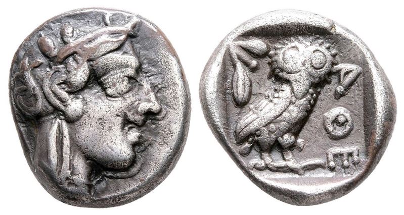 Attica, Athens, C. 454-404 Bc. Ar Drachm (15 MM, 4.25 G).