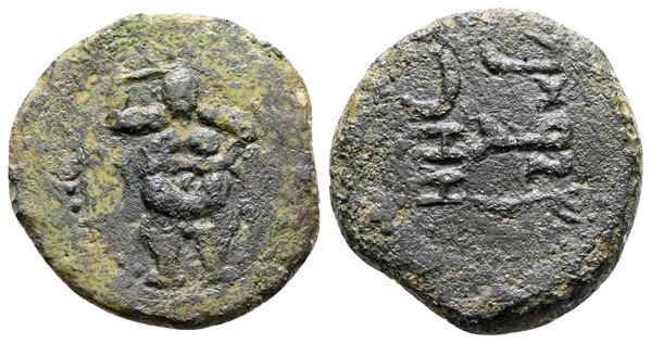 Islands of Spain, Ebusus, late 2nd-early 1st century BC. Æ Semis (22 mm, 4.35 g).