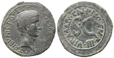 Augustus (27 Bc-14 Ad), As, Rome, 15 Bc; Æ (11,17 G; 28,3 MM; 9 H)