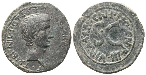 Augustus (27 BC-14 AD), As, Rome, 15 BC; Æ (11,17 g; 28,3 mm; 9 h)