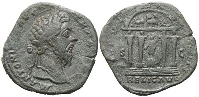 Marcus Aurelius (161-180), Sestertius, Rome, 172-173; Æ (20,35 G; 31,5 MM; 6 H)