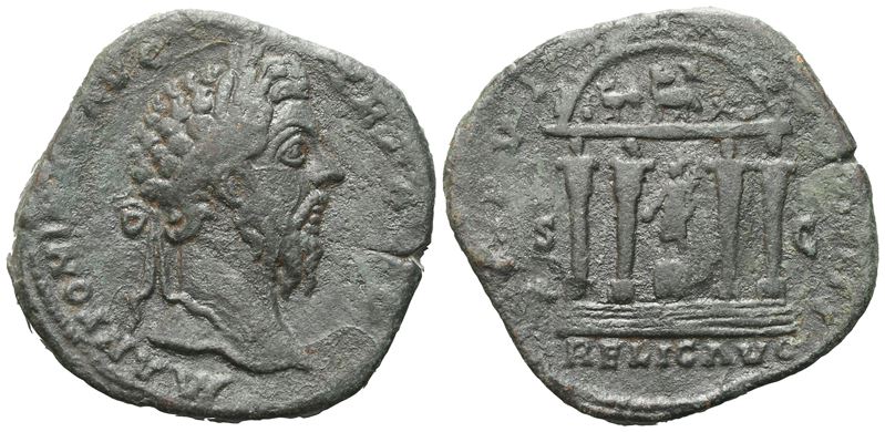 Marcus Aurelius (161-180), Sestertius, Rome, 172-173; Æ (20,35 G; 31,5 MM; 6 H)