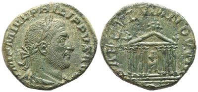 Philip i (244-249), Sestertius, Rome, 248; Æ (17,10 G; 27,8 MM; 12 H)