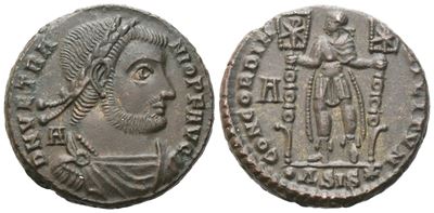 Vetranius (350), AE2, coniazione imperiale di Siscia