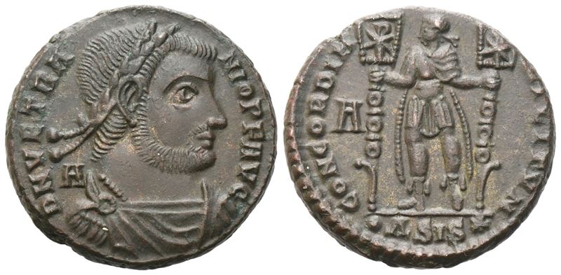 Vetranius (350), AE2, coniazione imperiale di Siscia