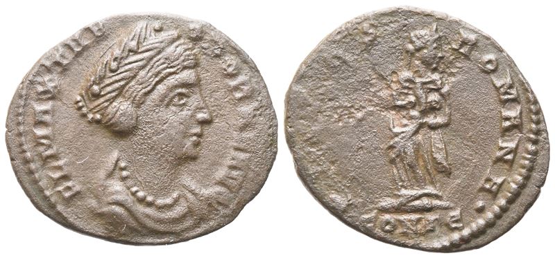Theodora (337-340), Follis, Constantinople; Æ (1,44 G; 16,8 MM; 11 H)