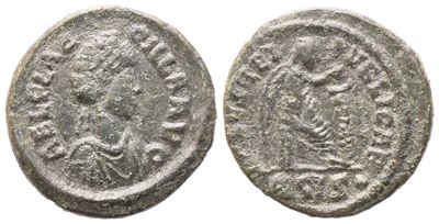 Aelia Flaccilla Augusta (379-386/8), Nummus in bronzo, Siscia, 383-387